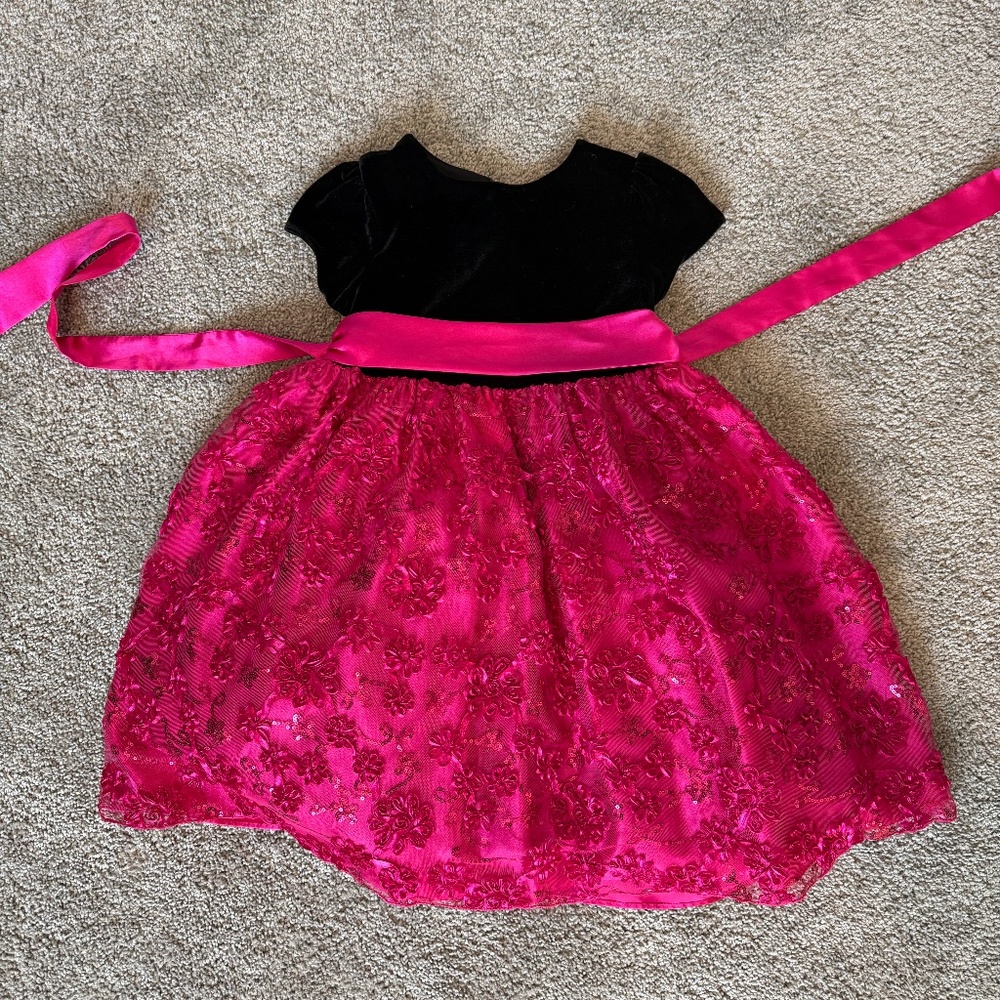 American Princess Dress size 6 black and pink